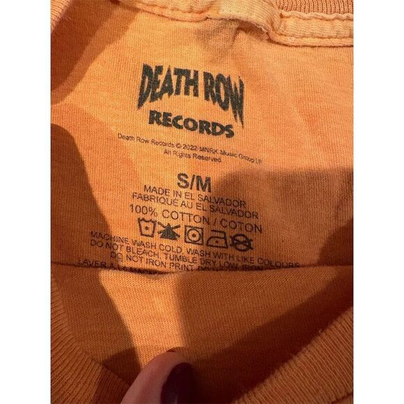 Vintage Death Row Records Gin & Juice T-Shirt Orange Unisex M 90s Hip-Hop - Picture 6 of 6